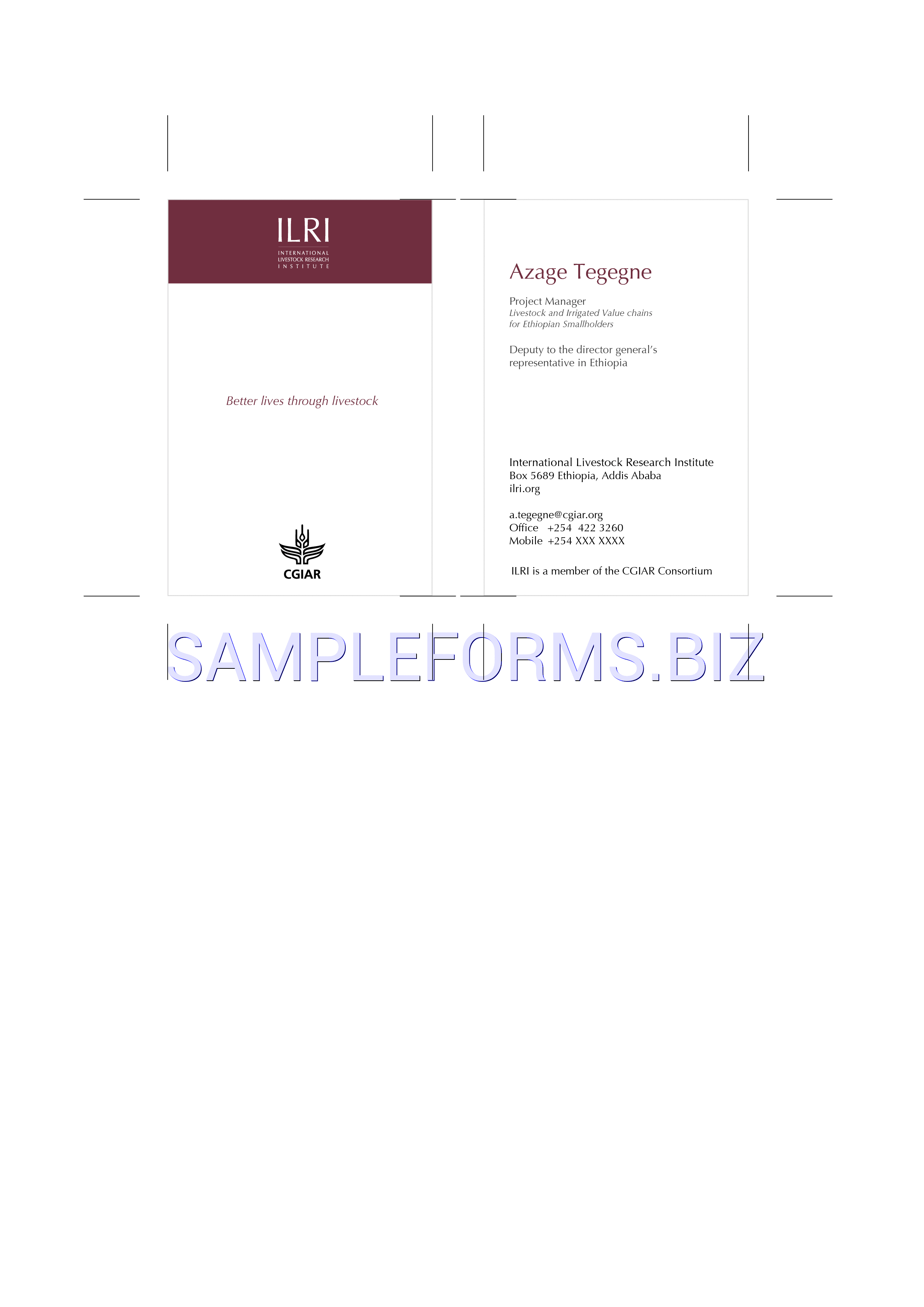 Preview free downloadable Business Card Template 3 in PDF (page 1)