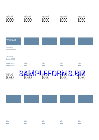 Business Cards, Vertical Layout With Logo pdf potx free